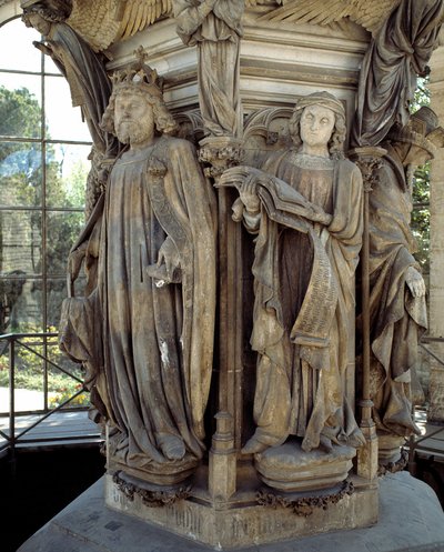 Dávid és Jeremiás. Mózes kútjának alapja (szobor) alkotó: Claus Sluter