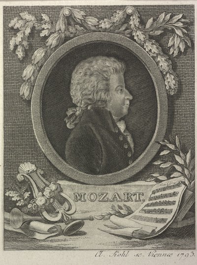 Wolfgang Amadeus Mozart, 1793 alkotó: Clemens Kohl