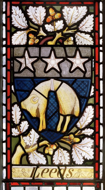 Leeds Heraldry, 1867-71 (ólomüveg) alkotó: Clement James Heaton