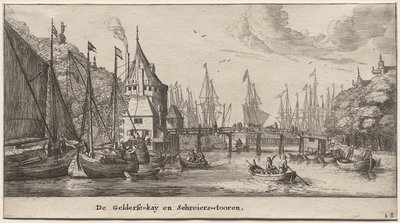 Különféle hajók és Amszterdam kilátásai (Verscheÿde Schepen en Gesichten van Amstelredam), II. rész: A Geldersche Quai és a Schreiers-torony alkotó: Clement de Jonghe