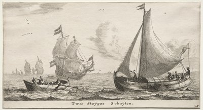 Különféle hajók és Amszterdam kilátásai (Verscheÿde Ships és Gesichten van Amstelredam), II. rész: Két mólóhajók alkotó: Clement de Jonghe