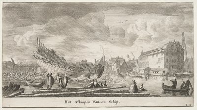 Különféle hajók és Amszterdam kilátásai (Verscheÿde Schepen en Gesichten van Amstelredam), II. rész: Hajó vízre bocsátása alkotó: Clement de Jonghe