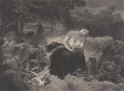 Kísértés, kb. 1850. alkotó: Célestin Nanteuil