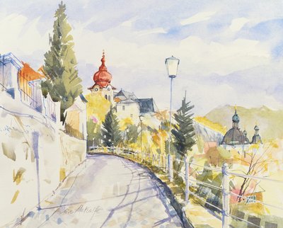 Salzburg Nonntal (wc papíron) alkotó: Clive Metcalfe