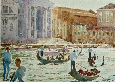 Salute, Evening Rush-Hour, 2020 (watercolour) alkotó: Clive Wilson