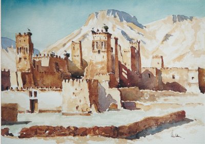 Tamdakht, reggel, 2000 (akvarell) alkotó: Clive Wilson