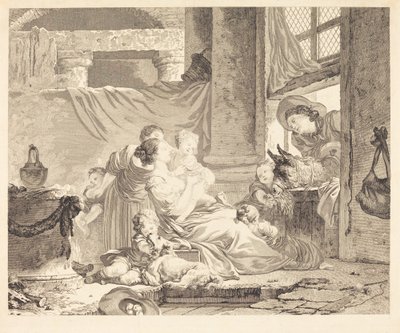 A gazda családja alkotó: Clément Pierre Marillier after Jean Honoré Fragonard