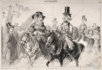 Hírek: Mondja, Madame Miroton, úgy tűnik, mi adjuk meg az alaphangot..., 1841. alkotó: Clémente Pruche