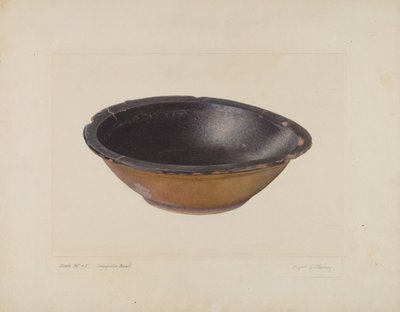 Mázas agyag tál alkotó: Clyde L. Cheney