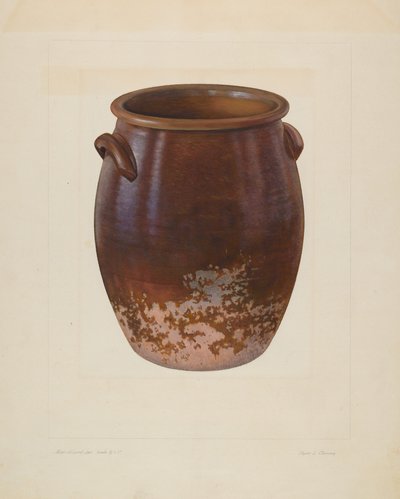 Nagy földes tégely alkotó: Clyde L. Cheney