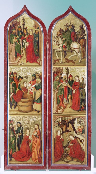 Szent Margit legendája, a strasbourgi Szent Madeleine kolostor oltára alkotó: Coburg Master