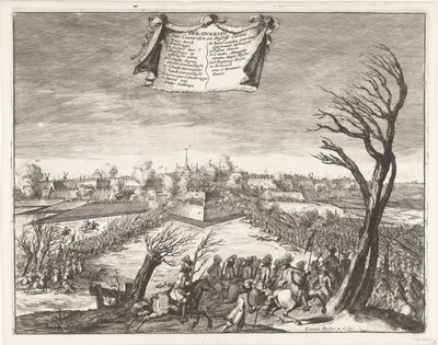 Coevorden lerohanása és elfoglalása 1672. december 30-án Coevorden és Deßelfs Casteel meghódítása (cím a tárgyon) alkotó: Coenraet Decker