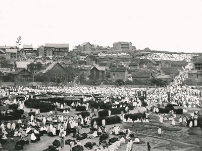 A piactér, Antananarivo, Madagaszkár, 1895. alkotó: Colonel Stewart
