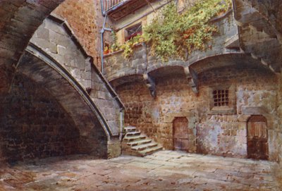 A Palazzo Farnese udvara, Viterbo alkotó: Commendator Formilli