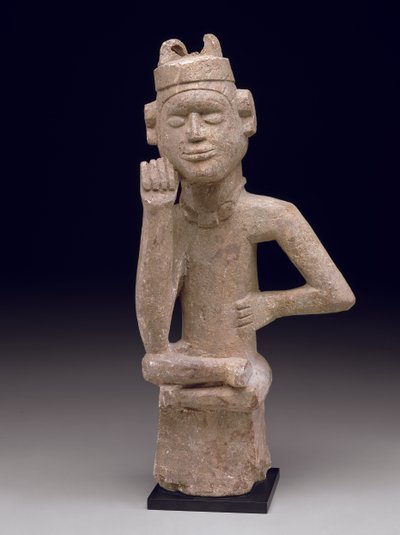Ülő férfi figura (ntadi), 19. század vége, 20. század eleje (szteatit) alkotó: Congolese Congolese