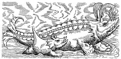 Breastfeeding whale and sea pig alkotó: Conrad (after) Gesner
