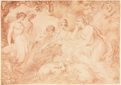 Pásztorok és pásztorlányok, 1789. alkotó: Conrad Martin Metz