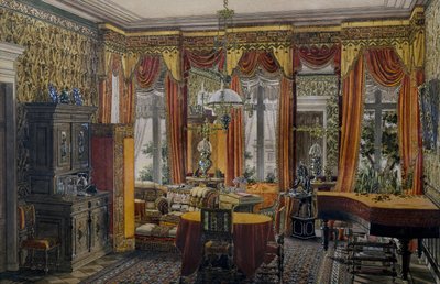 Berlini szalon, Conrad von Muralt akvarellje (1779-1869) alkotó: Conrad von Muralt
