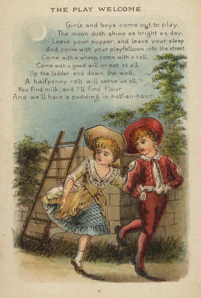 Mondóka: The Play Welcome (chromolitho) alkotó: Constance Haslewood