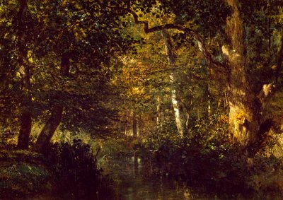 Patak az erdőben, Constant Troyon (1810-1865) alkotó: Constant Emile Troyon