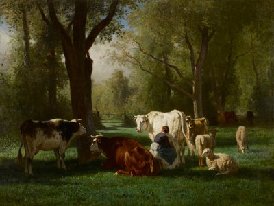 Táj szarvasmarha és juh alkotó: Constant Emile Troyon