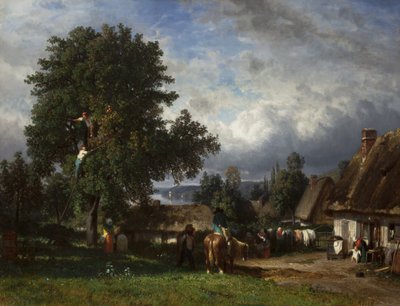 Almaszüret Normandiában, 1835-65 alkotó: Constant Emile Troyon