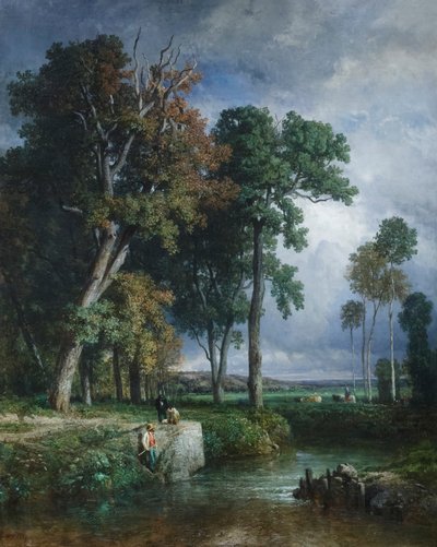A halászok, 1850 körül (olaj, vászon) alkotó: Constant Emile Troyon