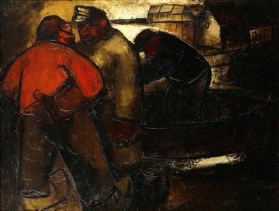halászok; A halászok – De Vissers (recto), 1923-24 körül (olaj, vászon) alkotó: Constant Permeke