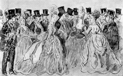 Le Promenoir, 19. század, 1930. alkotó: Constantin Guys