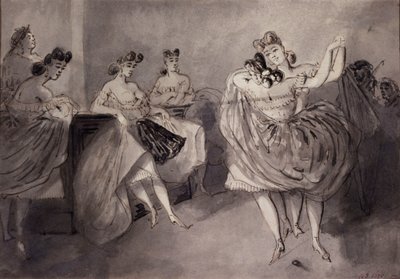 Táncjelenet egy bordélyházban, 1865 körül alkotó: Constantin Guys