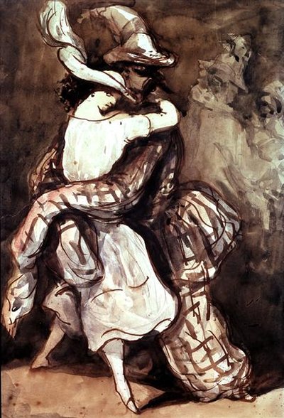 A táncosok (tinta papíron) alkotó: Constantin Guys