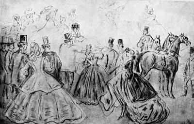 A sétány, 19. század, 1930. alkotó: Constantin Guys