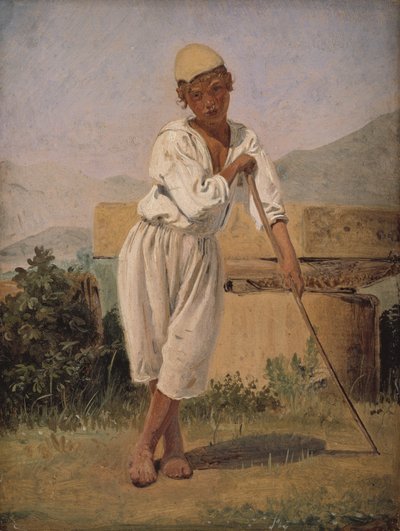 Egy juhászfiú. Pompeji alkotó: Constantin Hansen