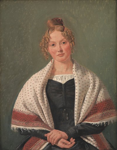 Hanne Wanscher, született Wegener portréja alkotó: Constantin Hansen