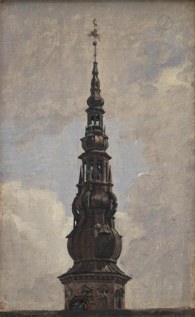 Kronborg várának nagy tornya. Tanulmány alkotó: Constantin Hansen