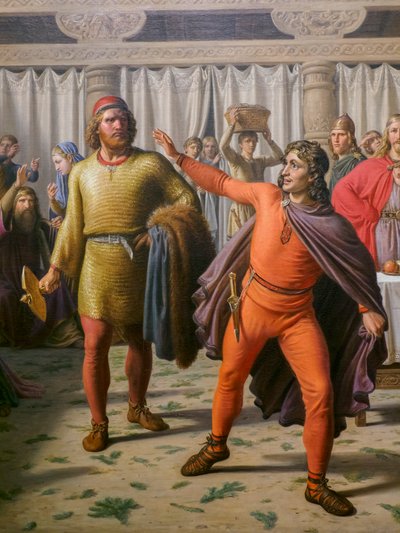 Ægir lakomája, részlet alkotó: Constantin Hansen