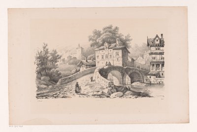 Kilátás egy hegyi falura A táj (sorozat címe) alkotó: Constantinus Cornelis Huysmans