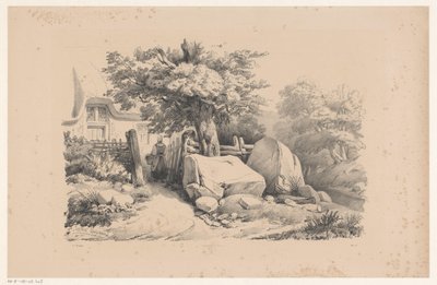 Táj a ház bejárati kapujával A táj (sorozat címe) alkotó: Constantinus Cornelis Huysmans