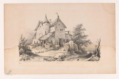 Régi ház táj A táj (sorozat címe) alkotó: Constantinus Cornelis Huysmans