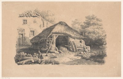 Istálló a farmon A táj (sorozat címe) alkotó: Constantinus Cornelis Huysmans