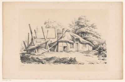 Leromlott farm A táj (sorozat címe) alkotó: Constantinus Cornelis Huysmans