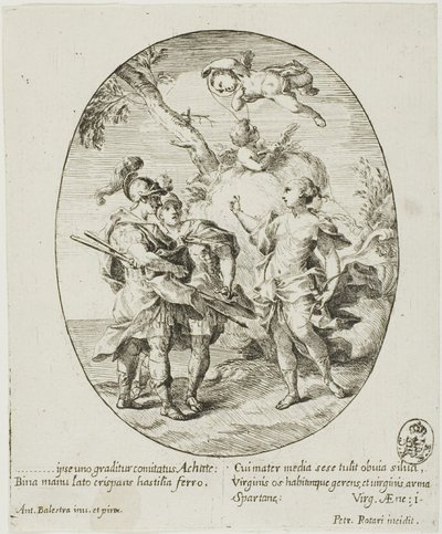 Aeneas, Venus és Achates alkotó: Conte Pietro Antonio Rotari