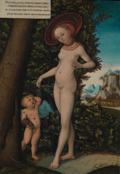 Vénusz Ámor, a méztolvajjal, kb. 1580-1620. alkotó: Copy after Lucas Cranach the Elder