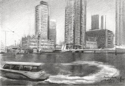 Rotterdam városi vázlat alkotó: Corné Akkers