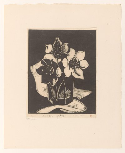 Váza virágokkal alkotó: Cornelia Vreede (signed by artist)