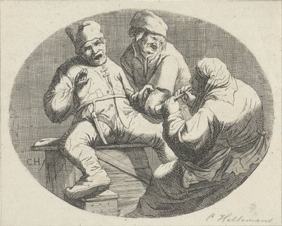 Vidám tanyasi csoport alkotó: Cornelis A. Hellemans