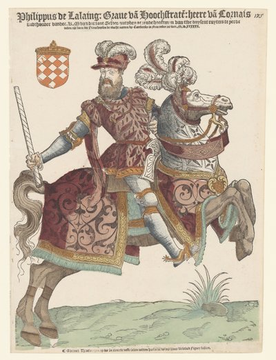 Philip van Lalaing lóháton álló portréja alkotó: Cornelis Anthonisz. (manner of)