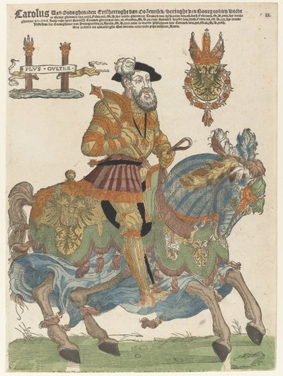 V. Károly portréja lóháton alkotó: Cornelis Anthonisz. (manner of)