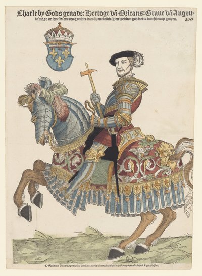 Orléans-i Károly lovas portréja alkotó: Cornelis Anthonisz. (manner of)