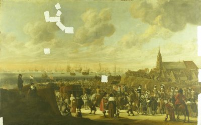 II. Károly angliai távozása Scheveningenből, 1660. június 2 alkotó: Cornelis Beelt